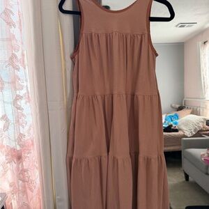 Everlane Sleeveless Peach Midi Dress
